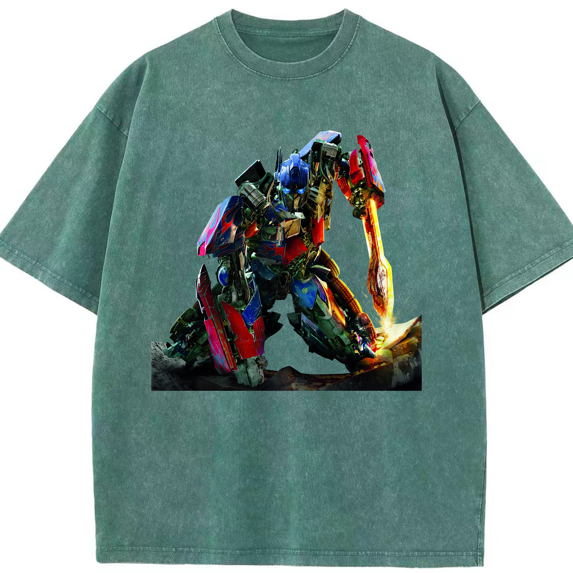 （画像用） Transformers トランスフォーマー 綿100% ヴィンテージ風 半袖Tシャツ（フロントプリント）